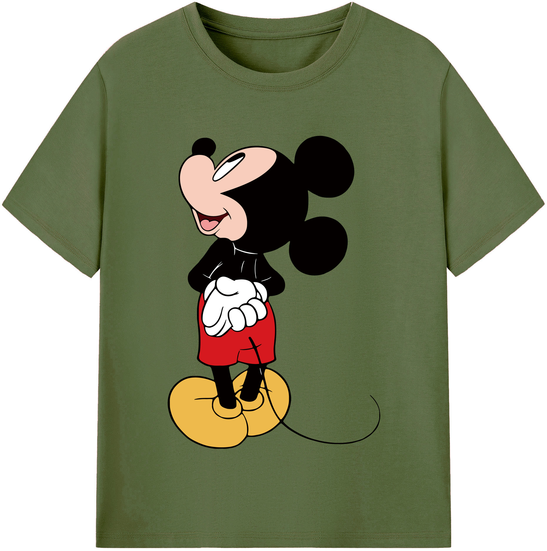 （画像用） ミッキーマウス Mickey Mouse 綿100％半袖Tシャツ（フロントプリント）